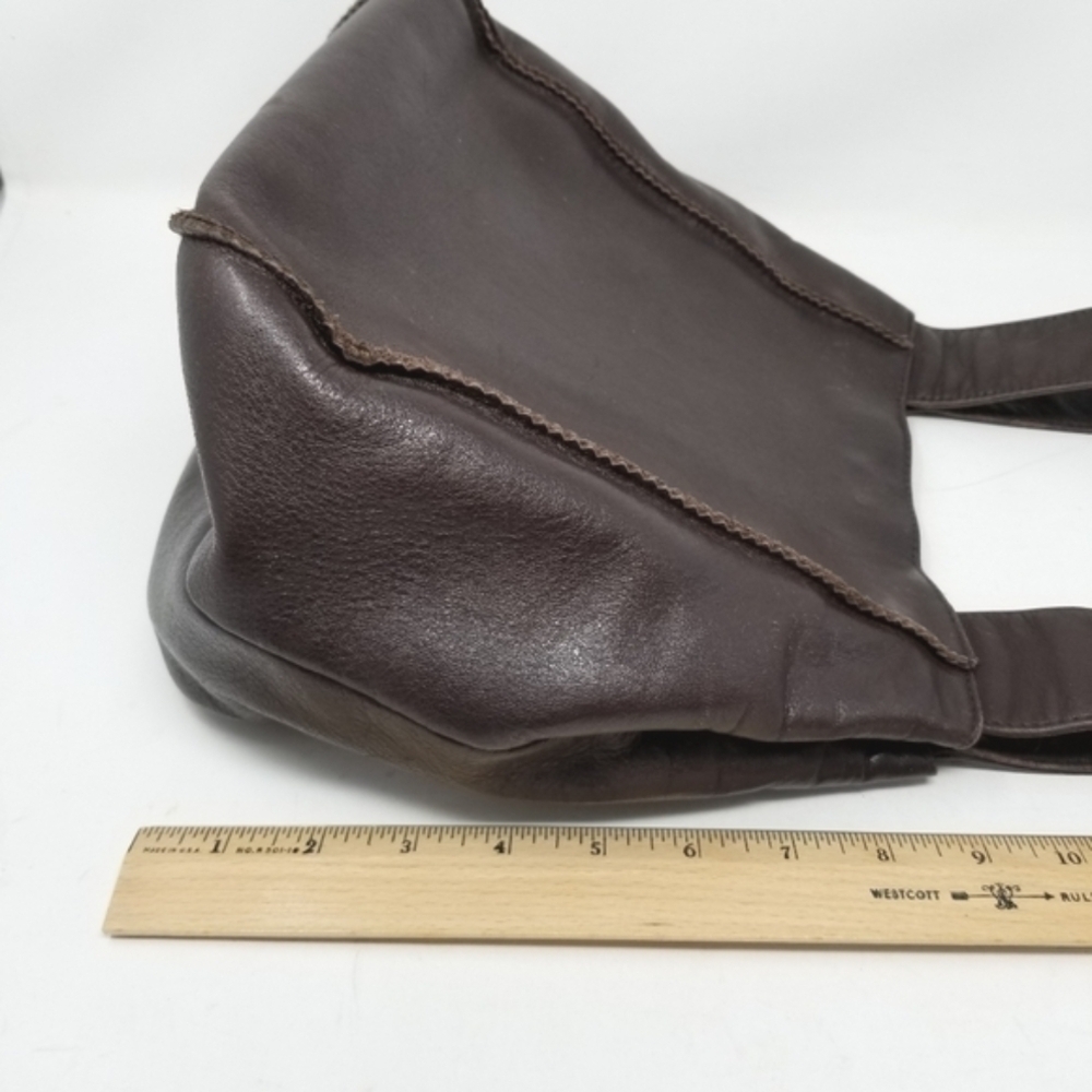 Wilsons Leather Shoulder Bag Magnetic Snap Closure Double Strap Brown Soft - Picture 10 of 16